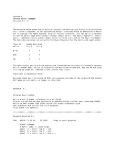 'An In-Depth Look At...' Series - Custom Write Pattern